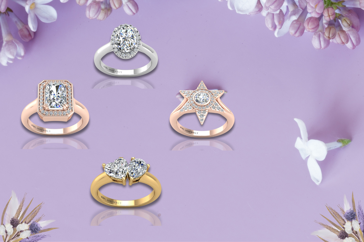 Engagement Rings in a Floral Background | AUWL Assembly