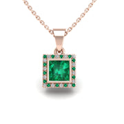 Divine Halo Pendant - Emerald Princess