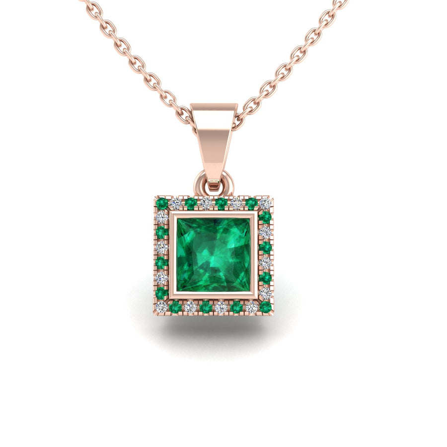 Divine Halo Pendant - Emerald Princess