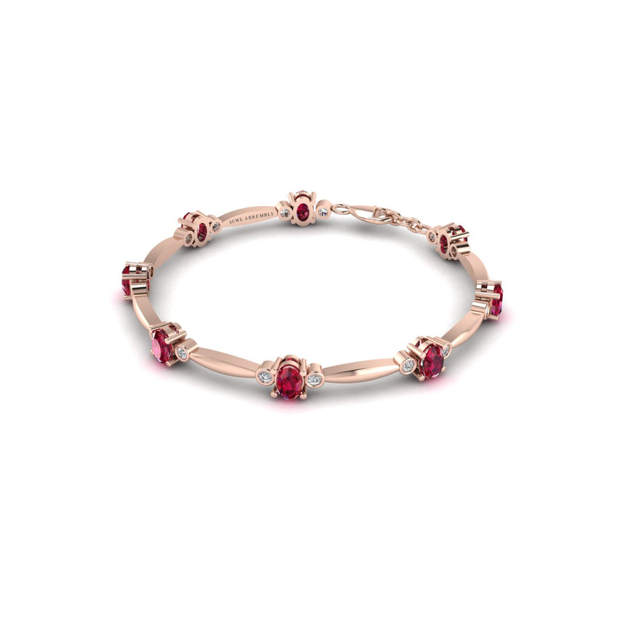 Stardust Designer Bracelet - Ruby Oval