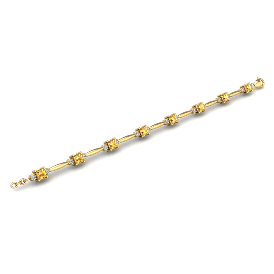 Stardust Designer Bracelet - Yellow Sapphire Princess