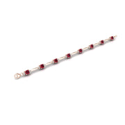 Stardust Designer Bracelet - Ruby Cushion