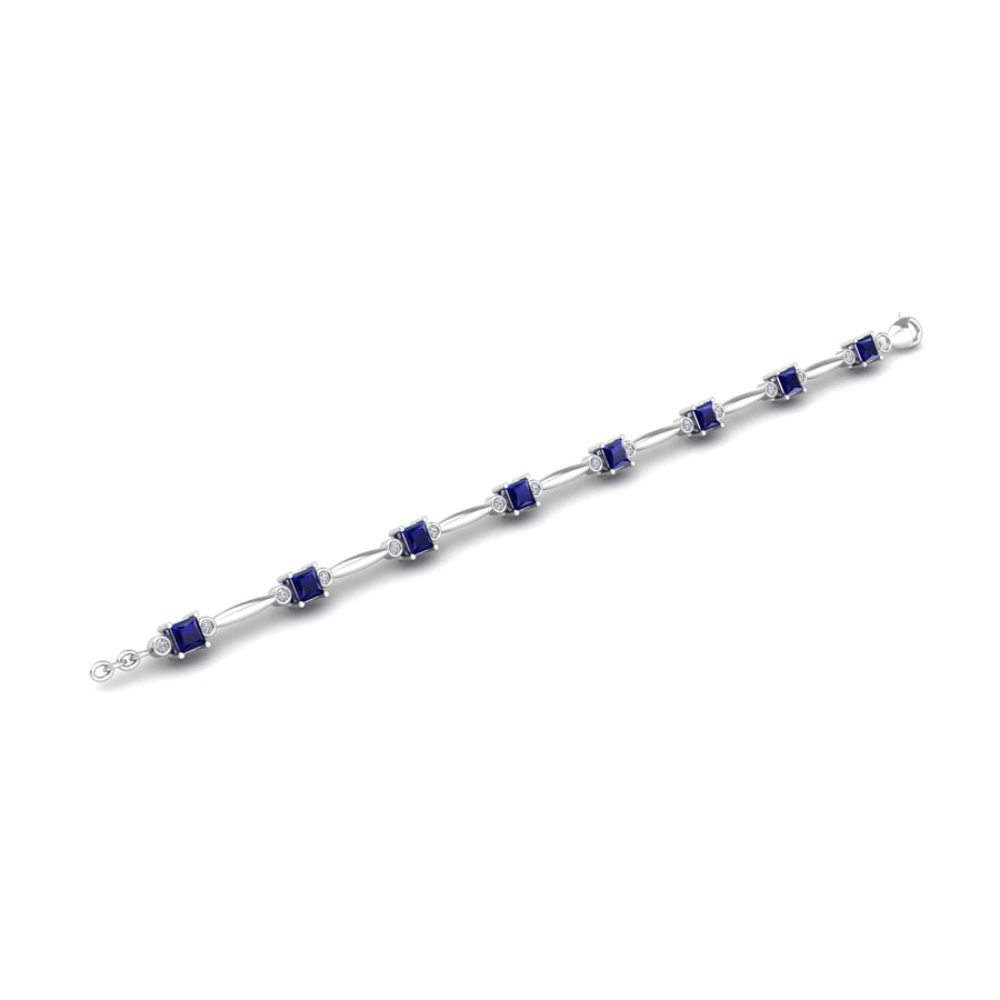 Stardust Designer Bracelet - Blue Sapphire Princess