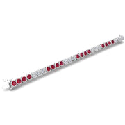 Stellar Tennis Bracelet - Ruby Round