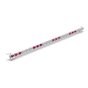 Stellar Tennis Bracelet - Ruby Pear