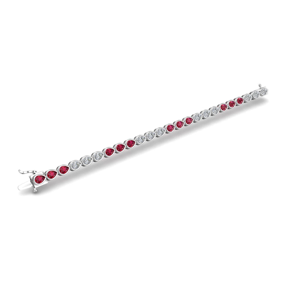 Stellar Tennis Bracelet - Ruby Pear