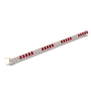 Stellar Tennis Bracelet - Ruby Oval