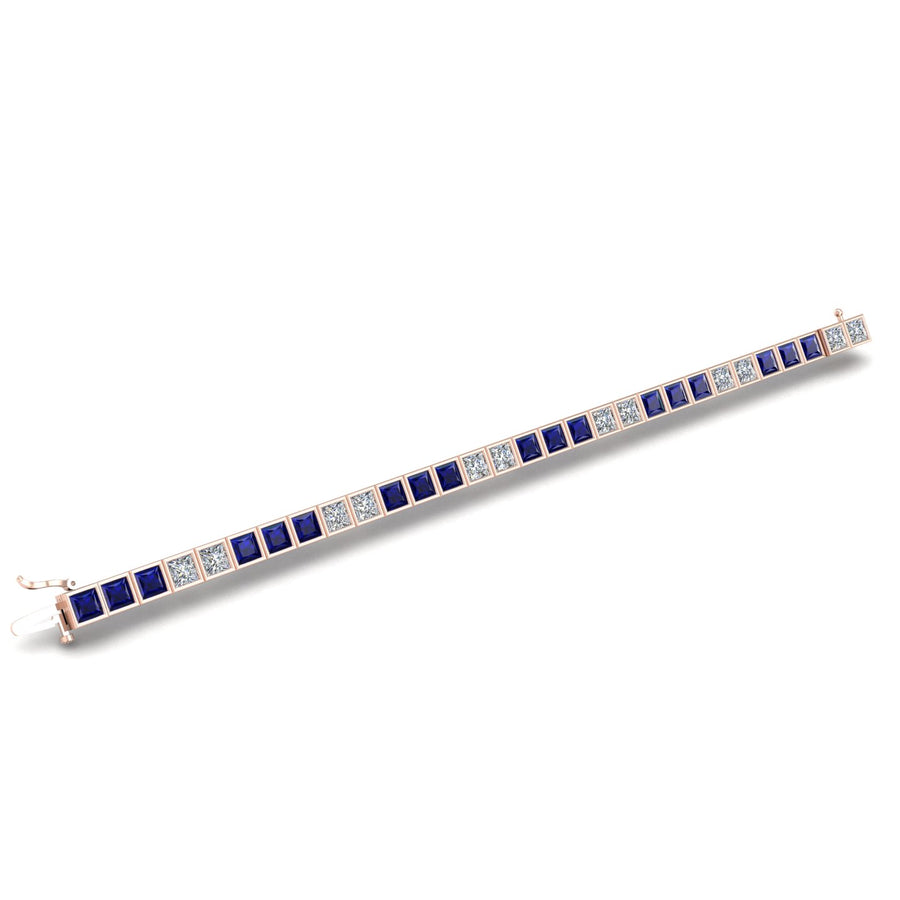Stellar Tennis Bracelet - Blue Sapphire Princess
