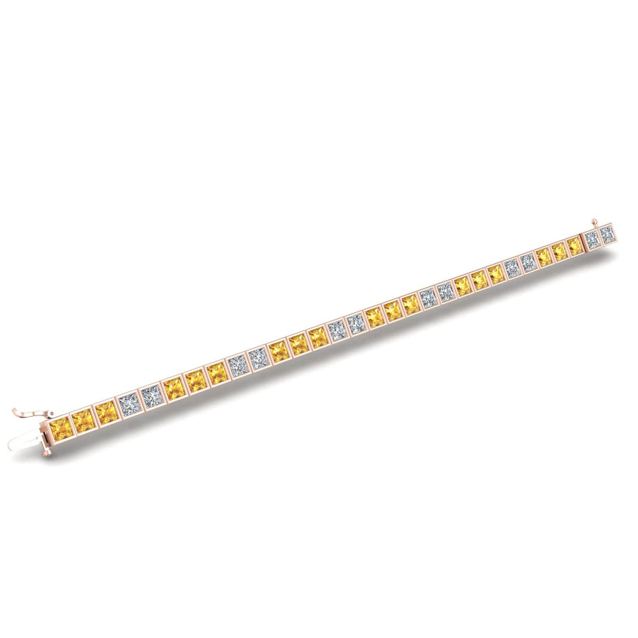 Stellar Tennis Bracelet - Yellow Sapphire Princess