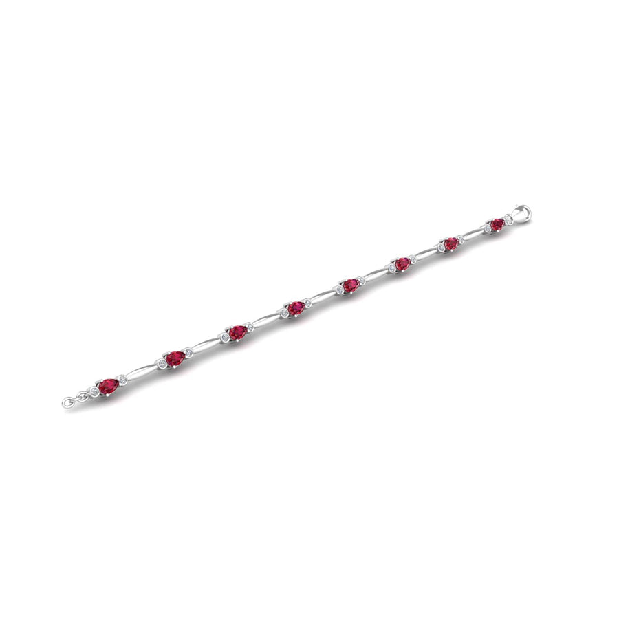 Stardust Designer Bracelet - Ruby Pear