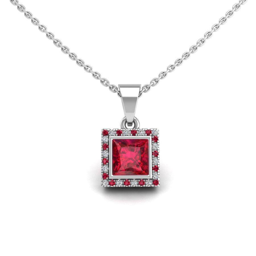 Divine Halo Pendant - Ruby Princess