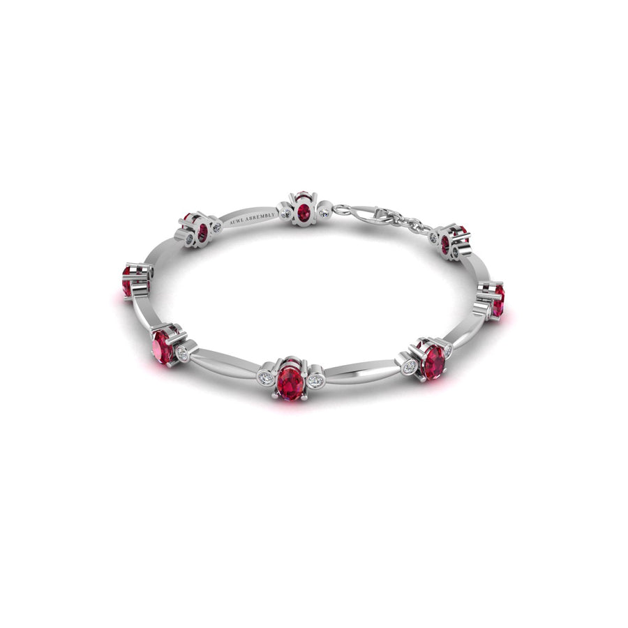 Stardust Designer Bracelet - Ruby Oval