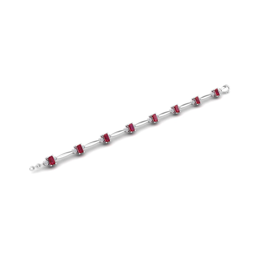 Stardust Designer Bracelet - Ruby Emerald