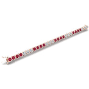 Stellar Tennis Bracelet - Ruby Round