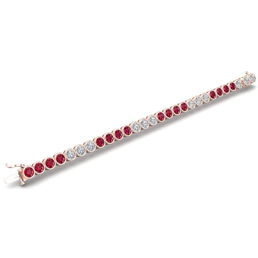 Stellar Tennis Bracelet - Ruby Round