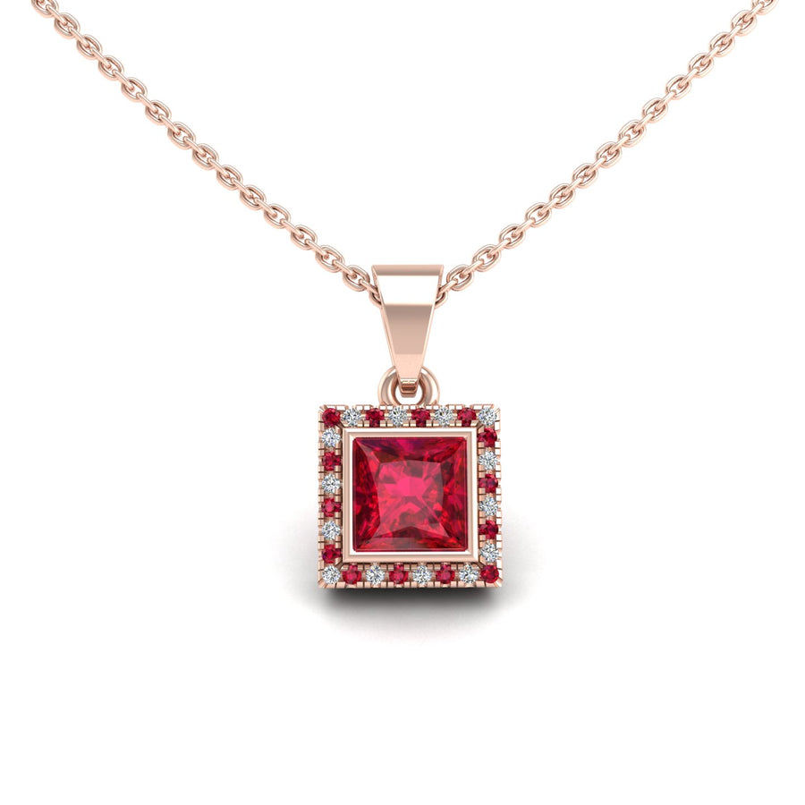 Divine Halo Pendant - Ruby Princess
