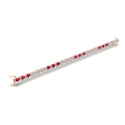 Stellar Tennis Bracelet - Ruby Pear