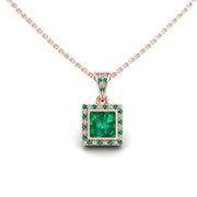 Heavenly Halo Pendant - Emerald Princess
