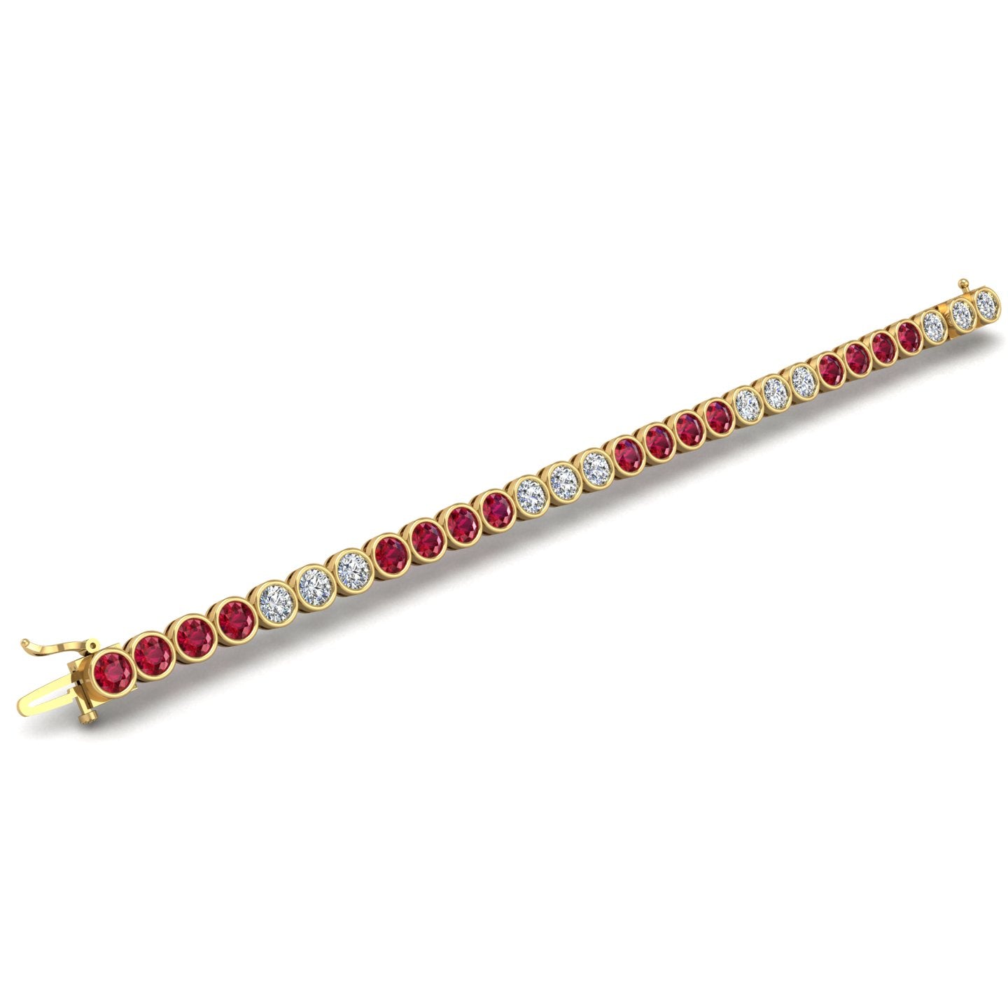 Stellar Tennis Bracelet - Ruby Round