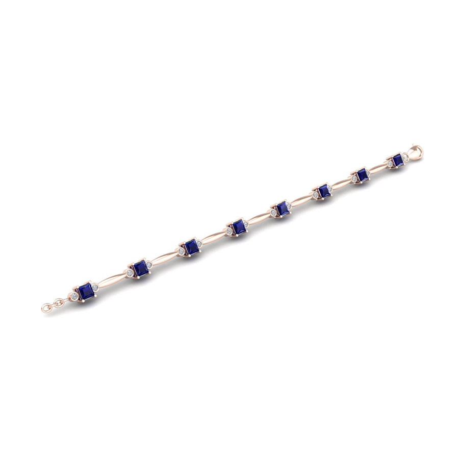Stardust Designer Bracelet - Blue Sapphire Princess