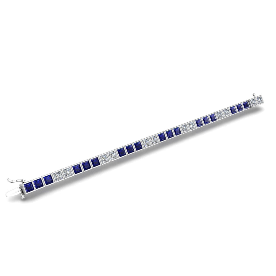Stellar Tennis Bracelet - Blue Sapphire Princess