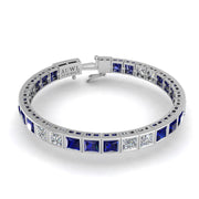 Stellar Tennis Bracelet - Blue Sapphire Princess