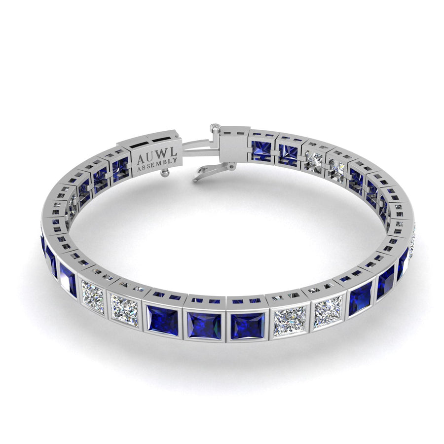 Stellar Tennis Bracelet - Blue Sapphire Princess