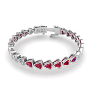 Stellar Tennis Bracelet - Ruby Trillion