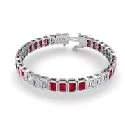 Stellar Tennis Bracelet - Ruby Emerald