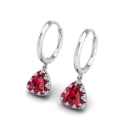 Mystic Hoop Earrings - Halo - Ruby Trillion
