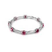 Stardust Designer Bracelet - Ruby Cushion