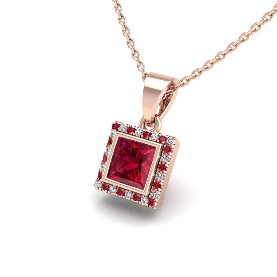 Divine Halo Pendant - Ruby Princess