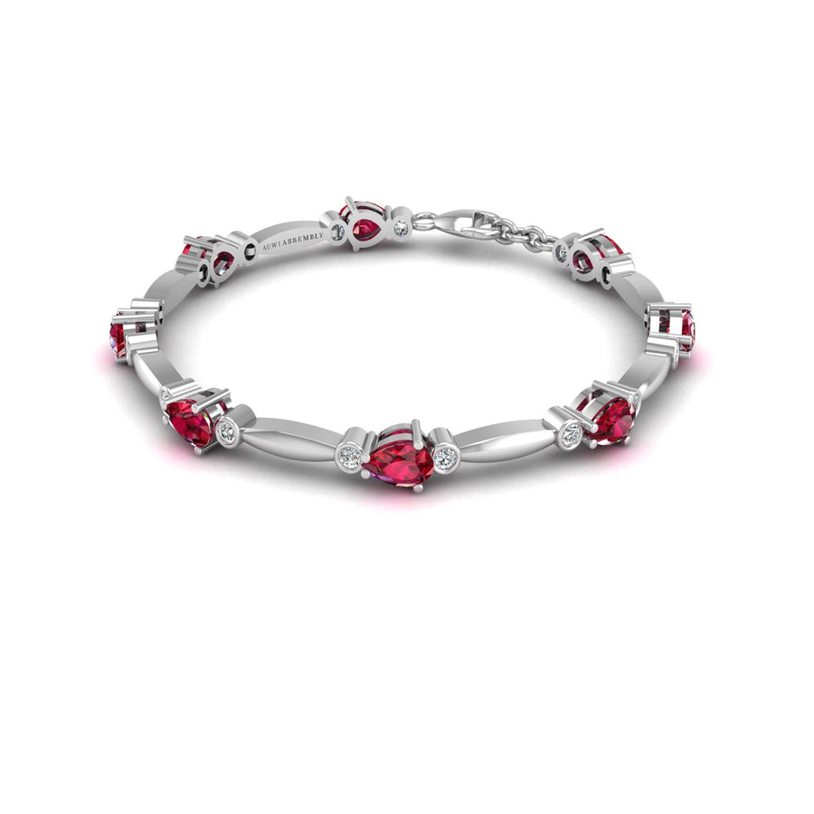 Stardust Designer Bracelet - Ruby Pear