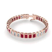 Stellar Tennis Bracelet - Ruby Emerald