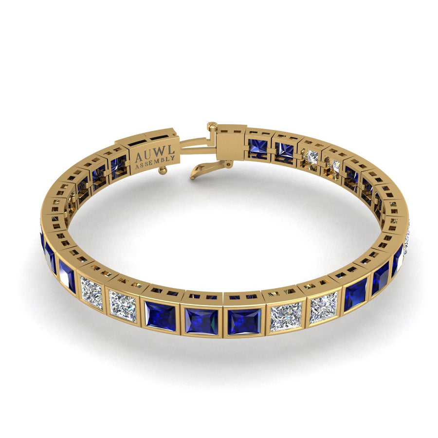 Stellar Tennis Bracelet - Blue Sapphire Princess