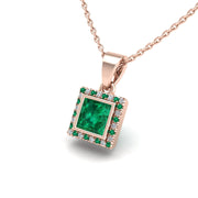Divine Halo Pendant - Emerald Princess