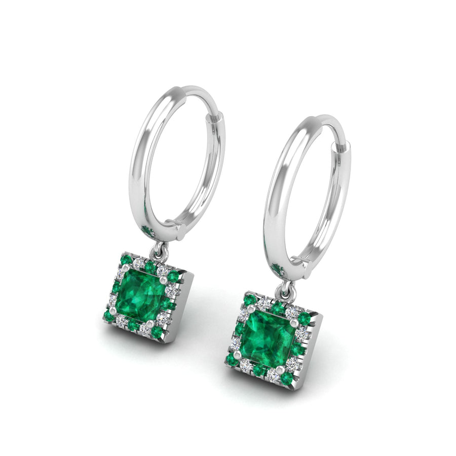 Mystic Hoop Earrings - Halo - Emerald Princess