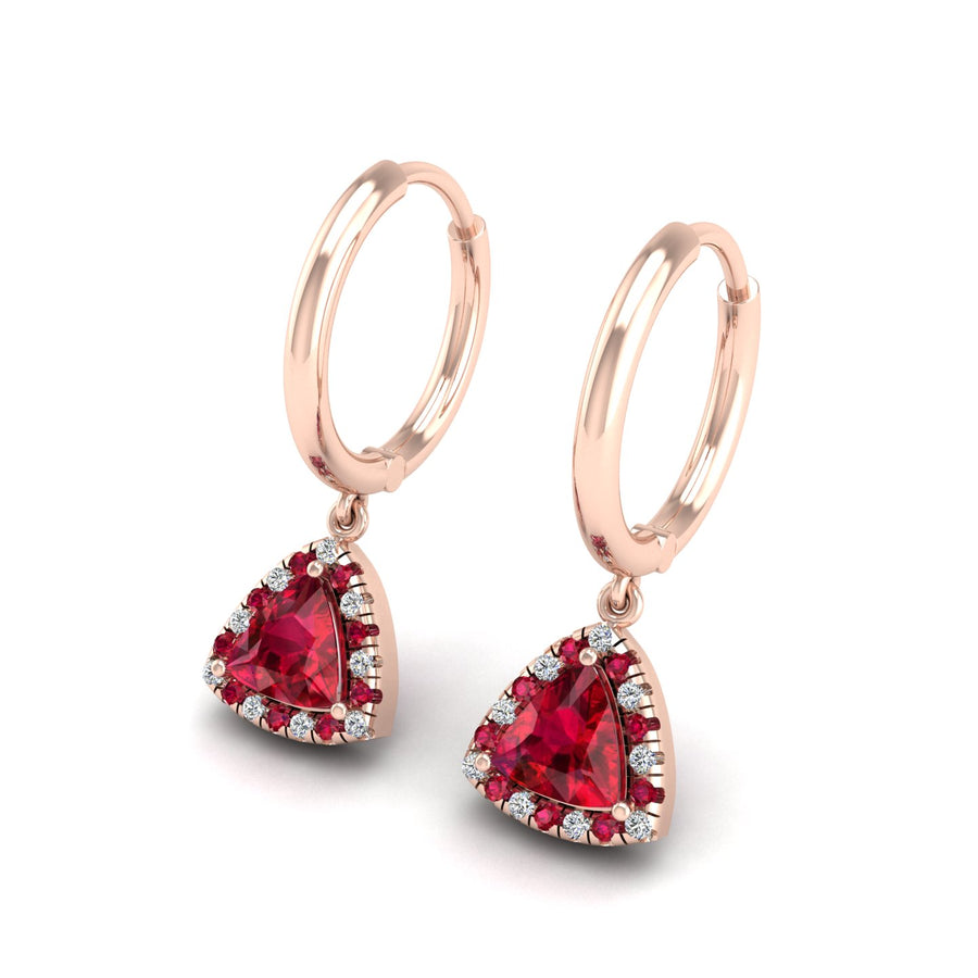 Mystic Hoop Earrings - Halo - Ruby Trillion