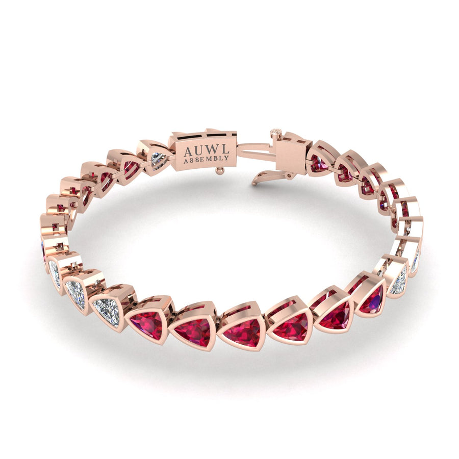 Stellar Tennis Bracelet - Ruby Trillion
