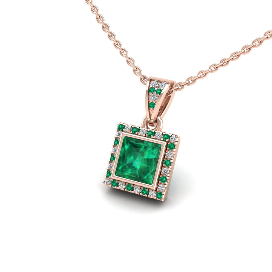 Heavenly Halo Pendant - Emerald Princess