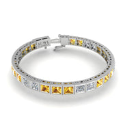Stellar Tennis Bracelet - Yellow Sapphire Princess