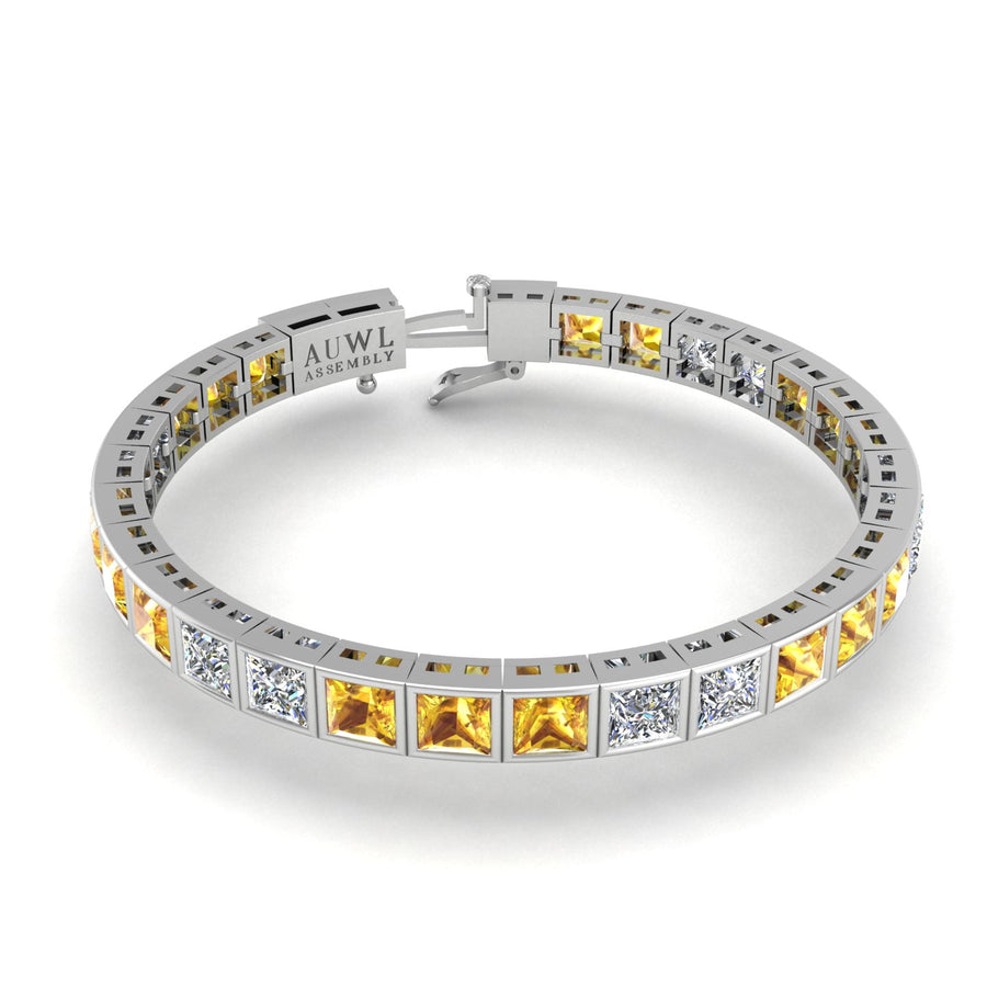 Stellar Tennis Bracelet - Yellow Sapphire Princess