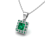 Divine Halo Pendant - Emerald Princess
