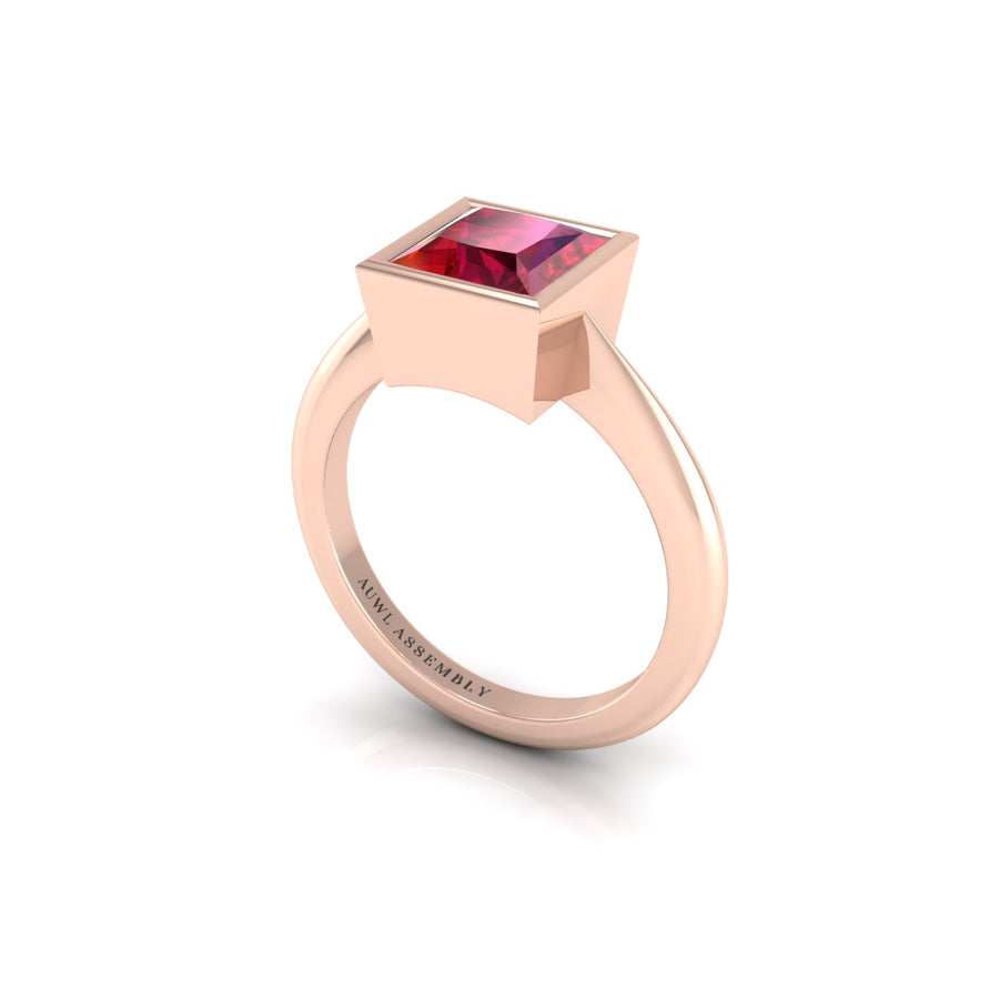 Celestial Solitaire Ring - Ruby Princess