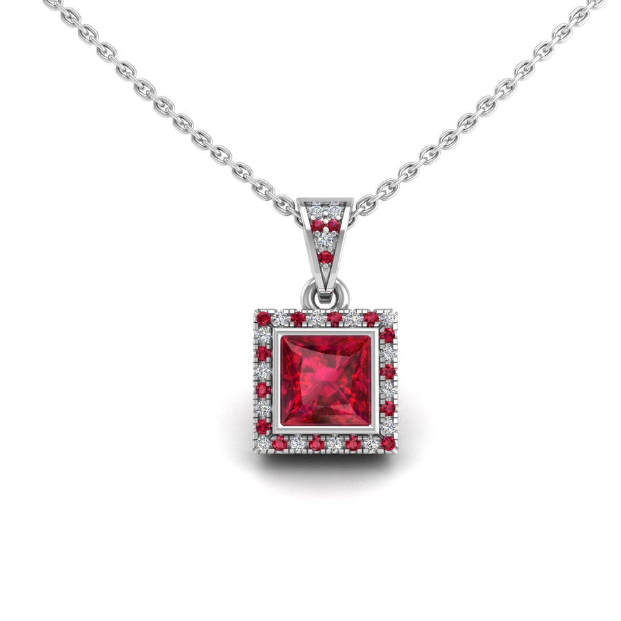Heavenly Halo Pendant - Ruby Princess