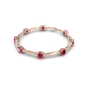 Stardust Designer Bracelet - Ruby Cushion