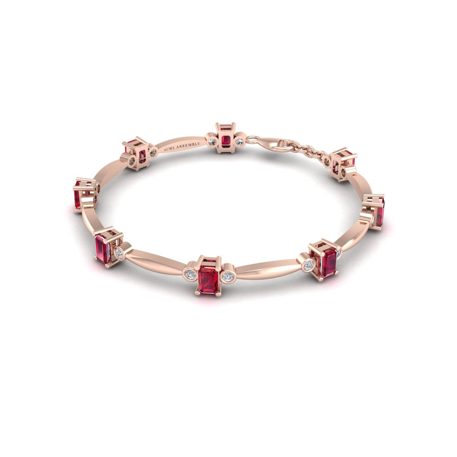 Stardust Designer Bracelet - Ruby Emerald