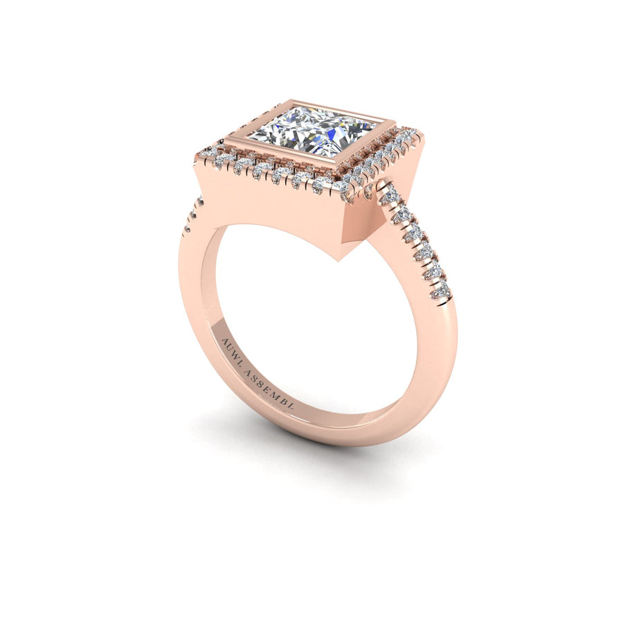 Starry Halo Ring - Diamond Princess