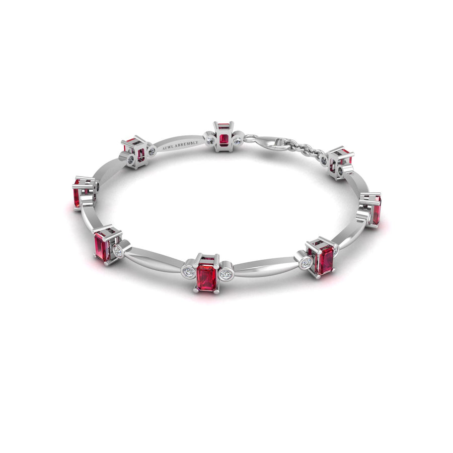 Stardust Designer Bracelet - Ruby Emerald