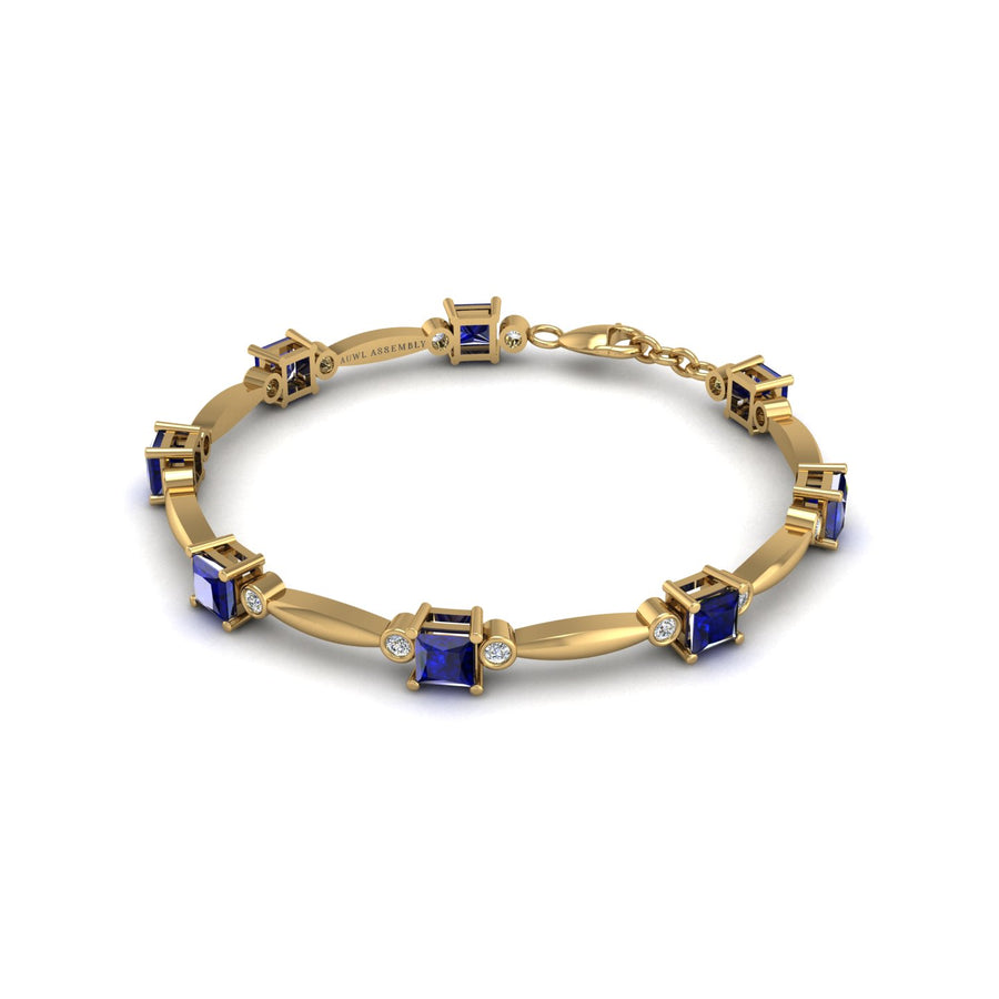 Stardust Designer Bracelet - Blue Sapphire Princess